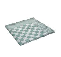 Theedoeken Groen en Wit Geblokt 65x65cm 100% Katoen - Treb WS