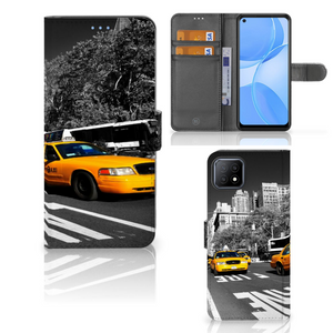 OPPO A73 5G Flip Cover New York Taxi