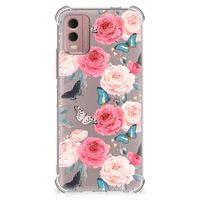 Nokia C32 Case Butterfly Roses