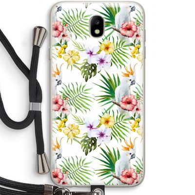 Gele kuif: Samsung Galaxy J7 (2017) Transparant Hoesje met koord