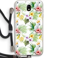 Gele kuif: Samsung Galaxy J7 (2017) Transparant Hoesje met koord