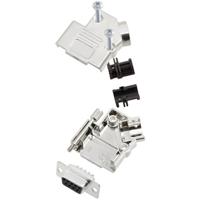 TRU COMPONENTS TCD45PKM09DMSK 7708960 D-sub female connectorset 45 ° Aantal polen: 9 Soldeerkelk 1 stuk(s)