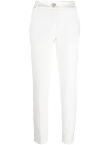 Philipp Plein pantalon Cady fuselé à taille haute - Blanc