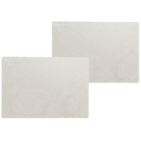 4x stuks stevige luxe Tafel placemats Amatista wit 30 x 43 cm