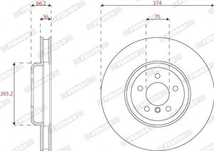 Remschijf DDF2042LC1