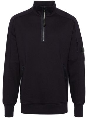 C.P. Company sweat zippé à détail de lentille signature - Bleu