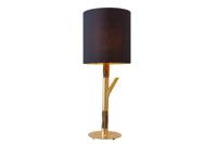 Tafellamp JEWELRY 75cm frame met natuurlijke gouden lampenkap zwart - 45896