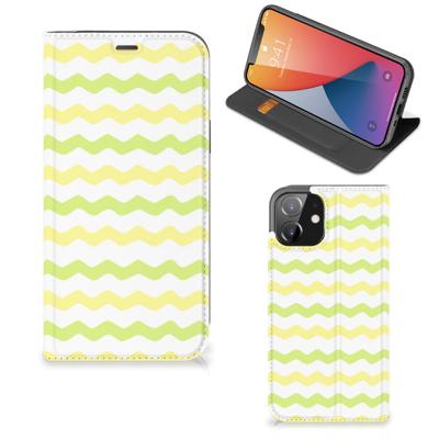 iPhone 12 | iPhone 12 Pro | Hoesje met Magneet | Waves Yellow