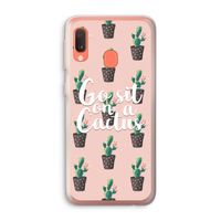 Cactus quote: Samsung Galaxy A20e Transparant Hoesje