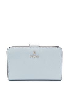 Furla logo-lettering leather wallet - Gris