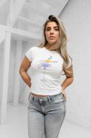 Guess Tini Boots T-Shirt Dames Wit - Maat L - Kleur: Wit | Soccerfanshop Guess Tini Boots T-Shirt Dames Wit - Maat L - Kleur: Wit | Soccerfanshop