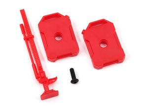 Traxxas - Fuel canisters (left & right)/ jack (red) (fits #9712 body) (TRX-9721)