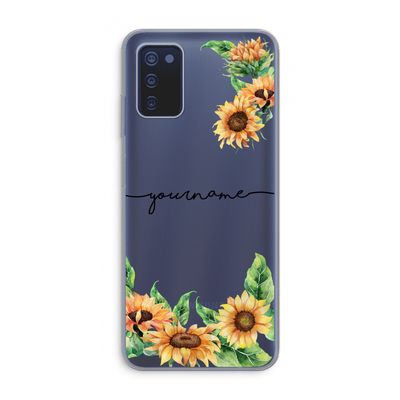 Zonnebloemen: Samsung Galaxy A03s Transparant Hoesje