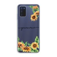 Zonnebloemen: Samsung Galaxy A03s Transparant Hoesje