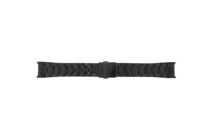 Horlogeband Seiko 7T62-0KV0 (04B) / SNAE77P1 / M0ND111M0 Staal Zwart 21mm