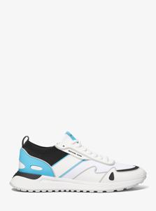 Michael Kors Miles Sneakers Heren Wit/Blauw - Maat 41 - Kleur: WitBlauw | Soccerfanshop