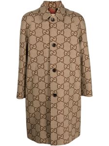 Gucci GG-pattern single-breasted coat - Tons neutres