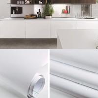 Pearlescent creatieve PVC bakstenen decoratie meubels behang stickers slaapkamer woonkamer muur waterdicht behang roll grootte: 60x500cm (wit)