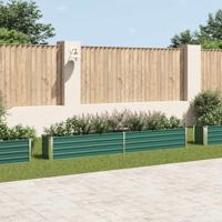 Plantenbak verhoogd 320x40x45 cm gegalvaniseerd staal groen