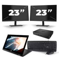 Dell Latitude 5289 - Intel Core i5-7e Generatie - 12 inch - 8GB RAM - 256GB SSD - Windows 11 + 2x 23 inch Monitor