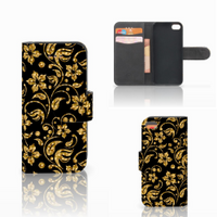 Apple iPhone 5C Hoesje Gouden Bloemen - thumbnail