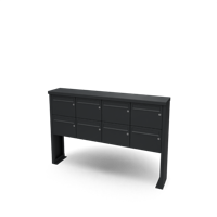 Multibox brievenbus 4 breed 2 hoog zwart - Geroba