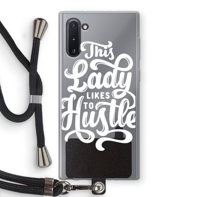 Hustle Lady: Samsung Galaxy Note 10 Transparant Hoesje met koord