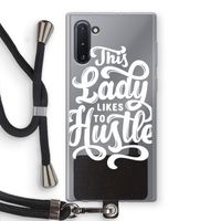 Hustle Lady: Samsung Galaxy Note 10 Transparant Hoesje met koord