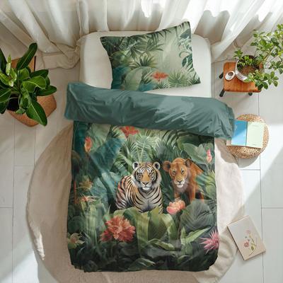 Kinderdekbedovertrek Katoen - 140x200 cm Meerkleurig - Dessin: Natuur - Fresh and Co Kids - Dekbed-Discounter.nl