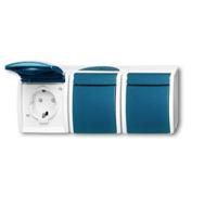 ABB 2CKA002084A0721 Geaard stopcontact IP44 Grijs-wit (RAL 7035), Blauw-groen