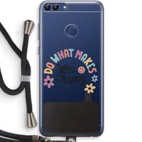 Happy days: Huawei P Smart (2018) Transparant Hoesje met koord