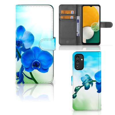 Samsung Galaxy A14 4G Hoesje Orchidee Blauw - Cadeau voor je Moeder