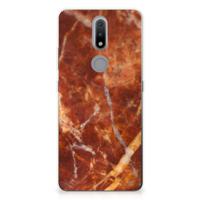 Nokia 2.4 | TPU | Siliconen hoesje | Marmer Bruin