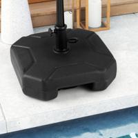 Stevige Parasolvoet Parasolvoet voor 38 mm en 48 mm Parasolstokken 40 kg Water- en Zandgevulde Parasolstandaard 44 x 44 x 25 cm