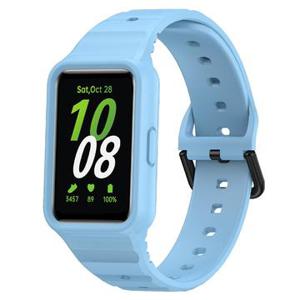 Samsung Galaxy Fit3 Vervangende Siliconen Band met Geïntegreerd Frame - Blauw