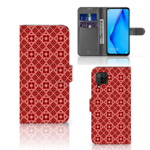 Huawei P40 Lite Telefoon Hoesje Batik Rood