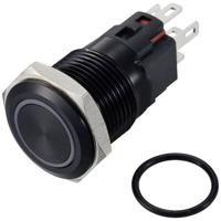 TRU COMPONENTS TC-12647424 Druktoets 250 V/AC 3 A 1x uit/(aan) IP65 Rood Moment Aluminium (geëloxeerd) 1 stuk(s)