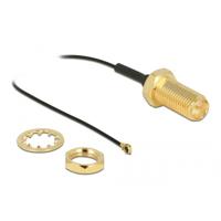 Delock WiFi-antenne Aansluitkabel [1x RPSMA-bus - 1x IPEX-stekker] 0.35 m Zwart