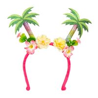 Boland Carnaval verkleed Tiara/diadeem - Palmbomen en bloemen - dames - Tropische Hawaii thema   -