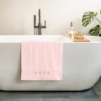 Handdoek borduren - Roze