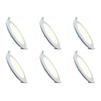 LED Downlight Set van 6 - Dimbaar 3W - Natuurlijk Wit 4200K - Ø83mm