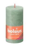 Rustiek stompkaars shine 130/68 jade green - Bolsius