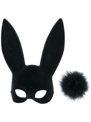 Maison Close masque Lapin avec pompon - Noir