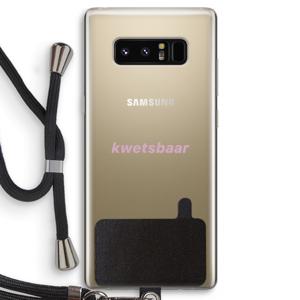 kwetsbaar: Samsung Galaxy Note 8 Transparant Hoesje met koord