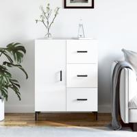 Dressoir 69,5x34x90 cm bewerkt hout hoogglans wit