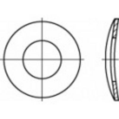 TOOLCRAFT TO-5381250 Veerschijf 3.5 mm DIN 137 Verenstaal 100 stuk(s)