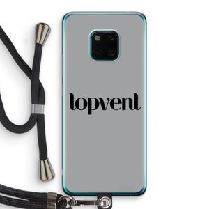 Topvent Grijs Zwart: Huawei Mate 20 Pro Transparant Hoesje met koord