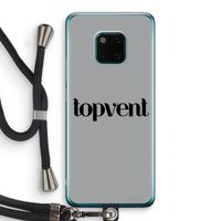 Topvent Grijs Zwart: Huawei Mate 20 Pro Transparant Hoesje met koord