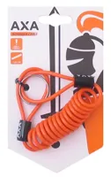 Schijfremslot Reminder Cable AXA 120cm - oranje (op kaart)