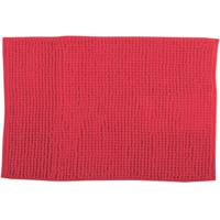 MSV Badkamerkleed/badmat voor op de vloer - rood - 60 x 90 cm - Microvezel - Badmatjes - thumbnail